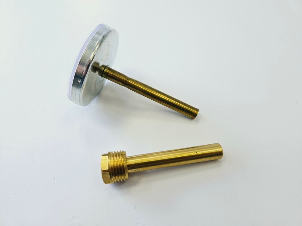 Термометр биметаллический с колбой (D63мм, L75мм, G1/2", 0-120град.)