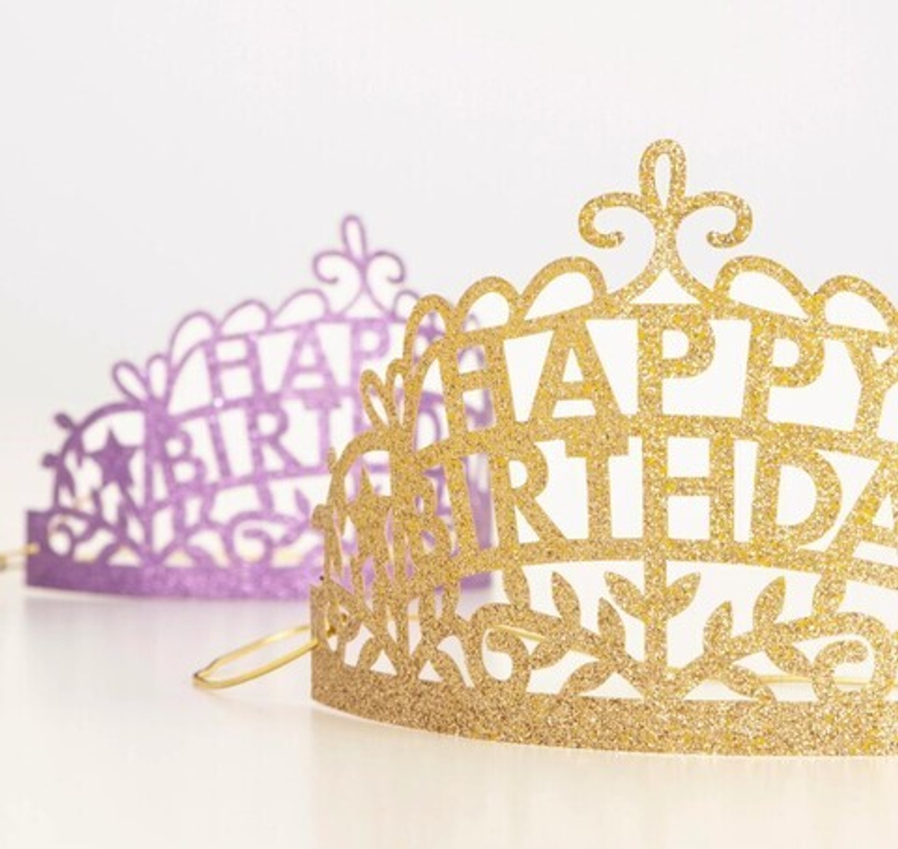 Тиара "С Днем Рождения" [Happy Birthday] 8 шт. (20,3 x 10,2 см)
