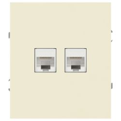 Розетка ЭРА Arktik 16-3108-02 информационная двойная 2XRJ45 слоновая кость | Эра Arktik