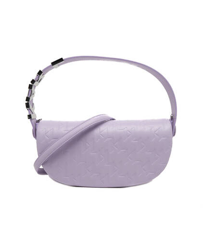 кожаная сумка через плечо k/swing md baguette Karl Lagerfeld - лавандовый(230W3089)