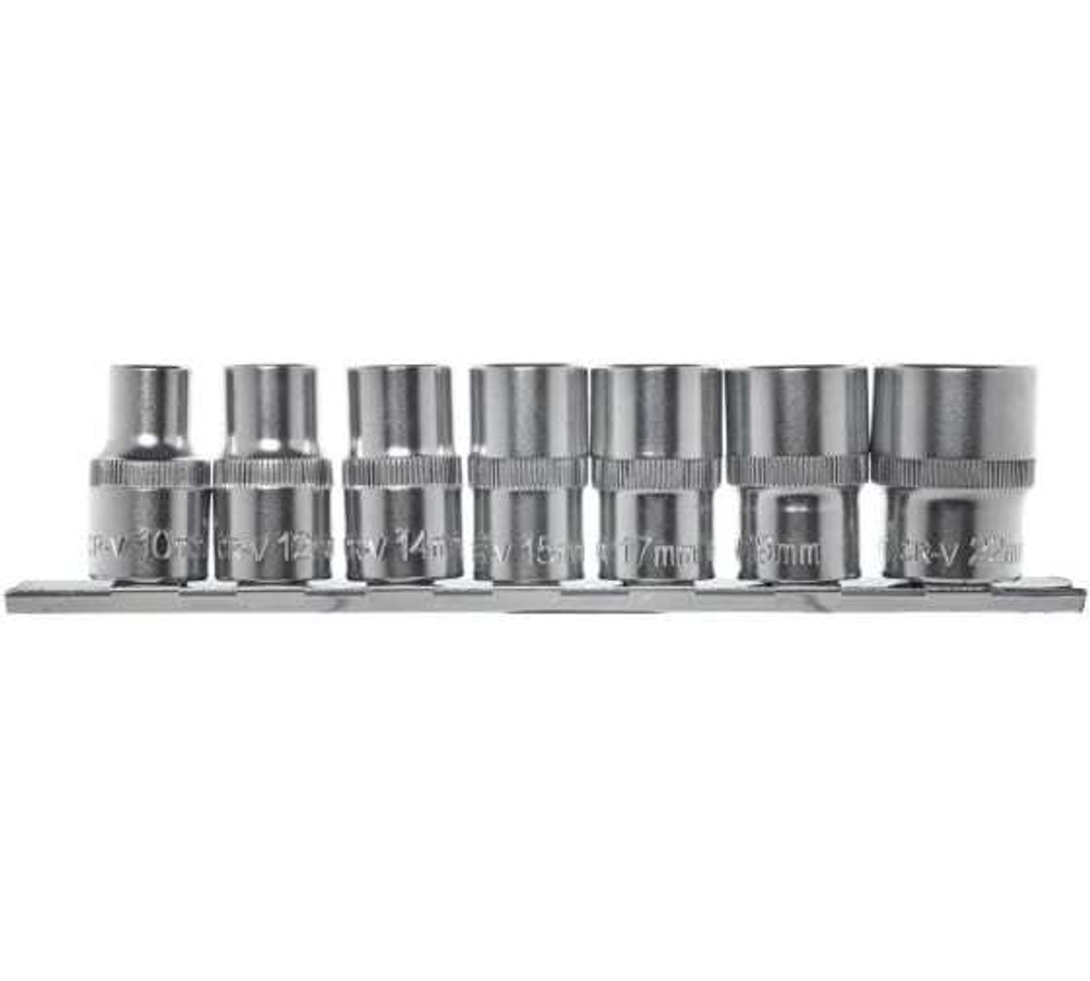 Набор торцевых головок 7пр 1/2 Kraft (10-22 мм)