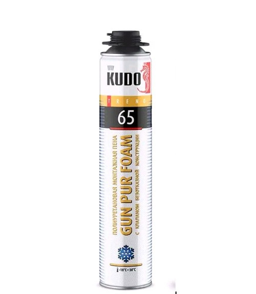 Пена монтажная KUDO TREND профи 65л зимняя до -18С ! 900г / KUPТ10W65 * АКЦИЯ Пена монтажная KUDO TREND профи 65л зимняя до -18С ! 900г / KUPТ10W65 * АКЦИЯ