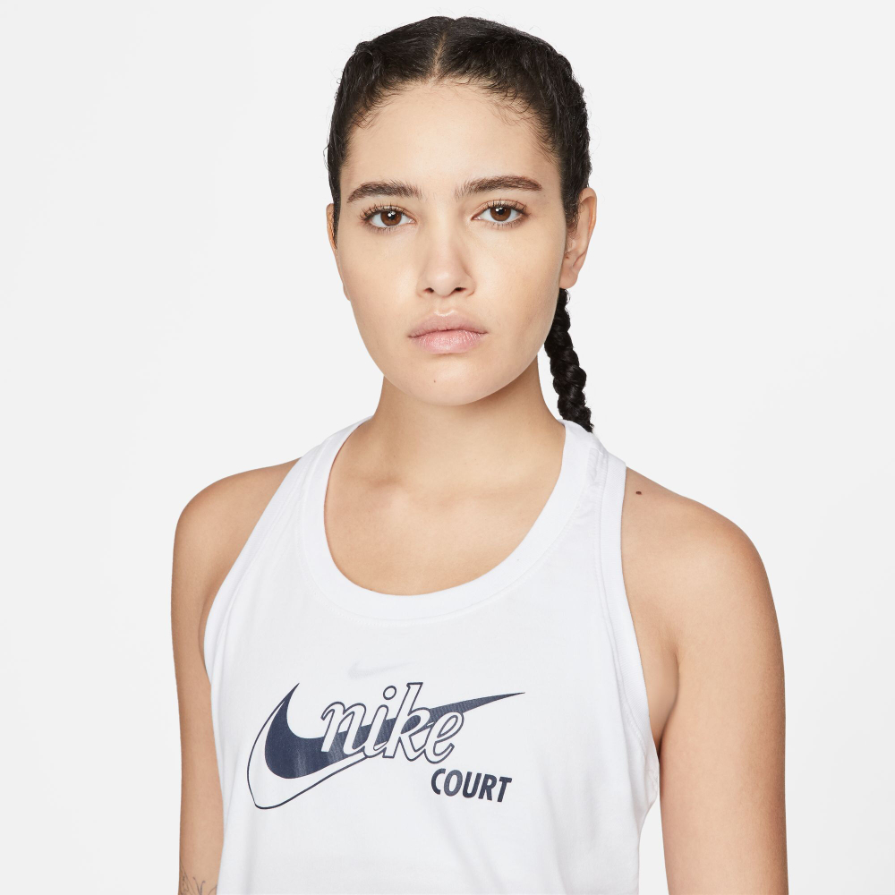 Женская теннисная майка Nike Court Dri-Fit Swoosh Tank Top Women - White