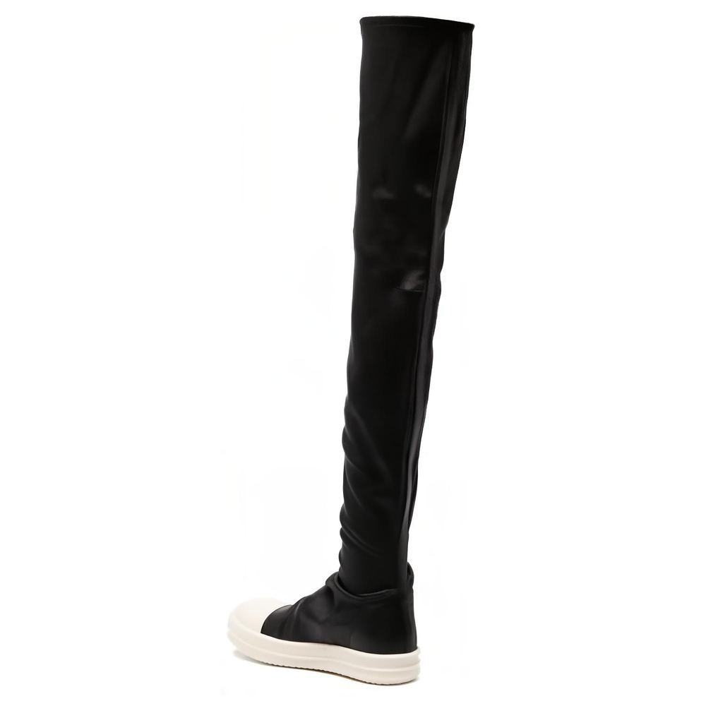 RICK OWENS Thigh-high Leather Sneaker Boots