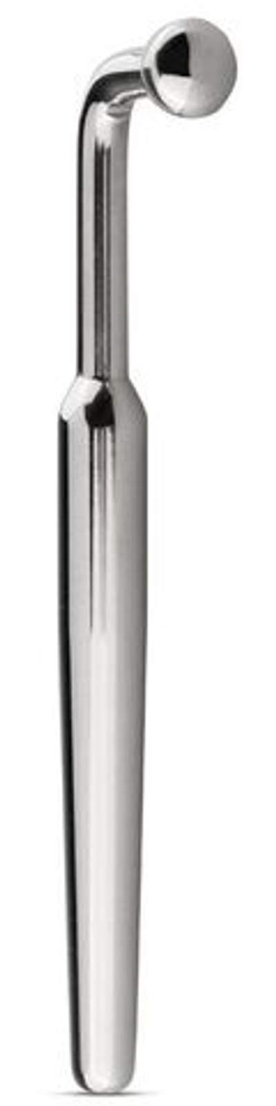 Уретральный стимулятор Sinner Curved Penis Plug - 9 см. (Цвет: серебристый)
