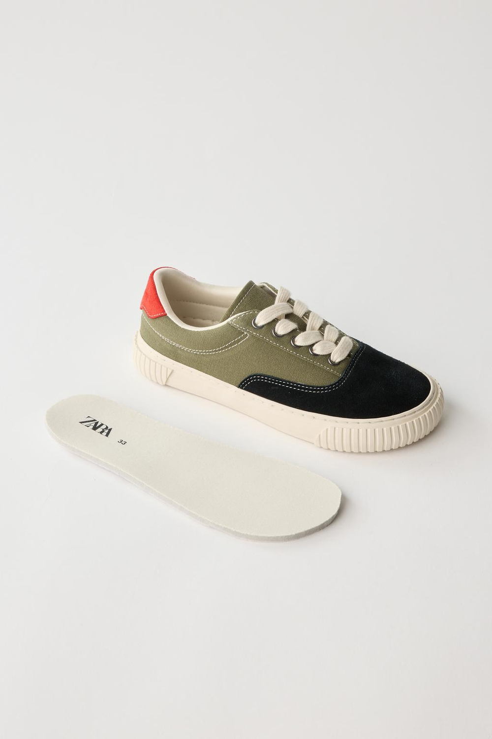 ZARA КРОССОВКИ BAREFOOT С КОНТРАСТНЫМИ ДЕТАЛЯМИ, РАЗНОЦВЕТНЫЙ