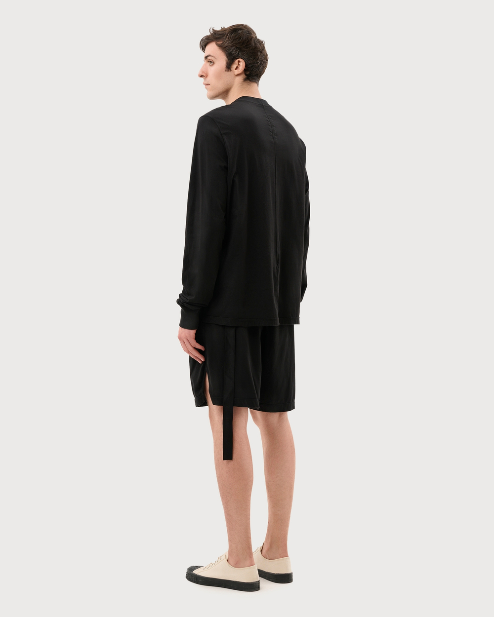 RICK OWENS DRKSHDW ШОРТЫ ИЗ ТОНКОГО ТРИКОТАЖА ЧЕРНЫЕ LIDO LONG BOXERS
