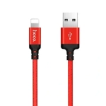 Кабель USB - Lightning HOCO X14, 2,4A (красный) 1м (в оплетке)
