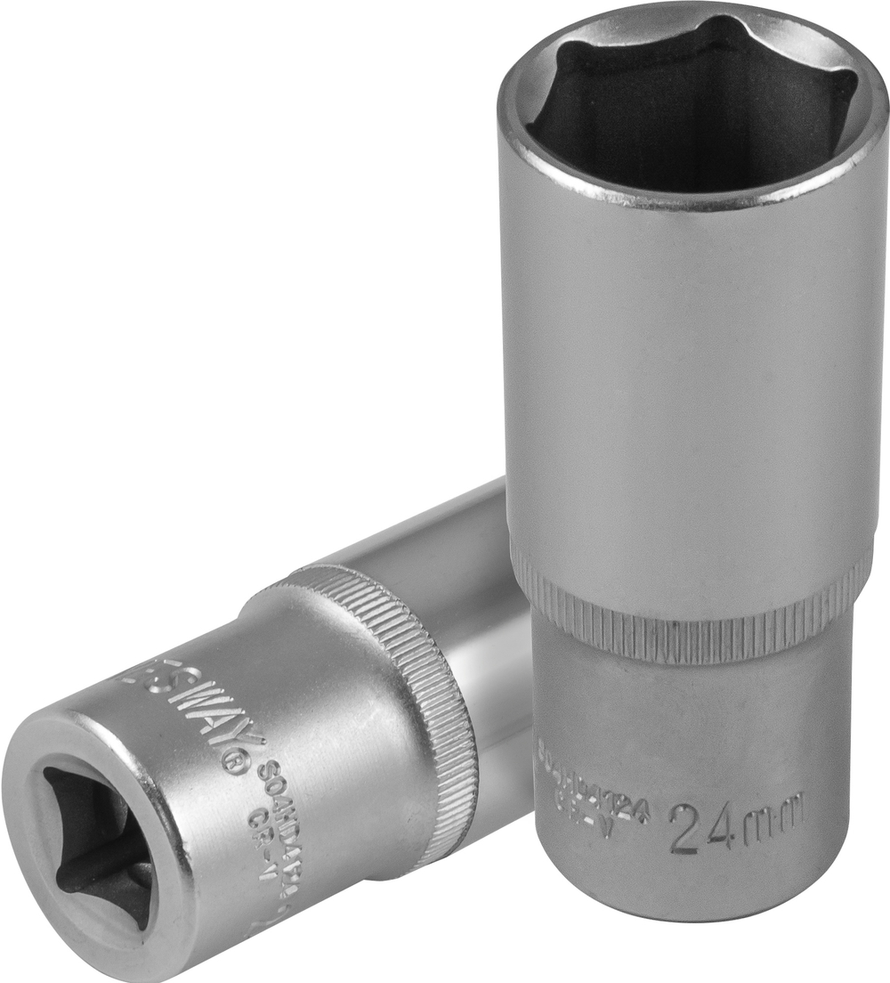 S04HD4124 Головка торцевая глубокая 1/2"DR, 24 мм