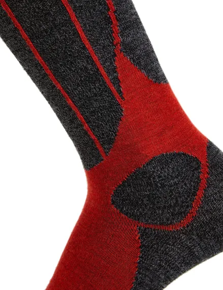 Термоноски женские Norveg Sport Wool высокие (9SWSWRU-165), красный+антрацит