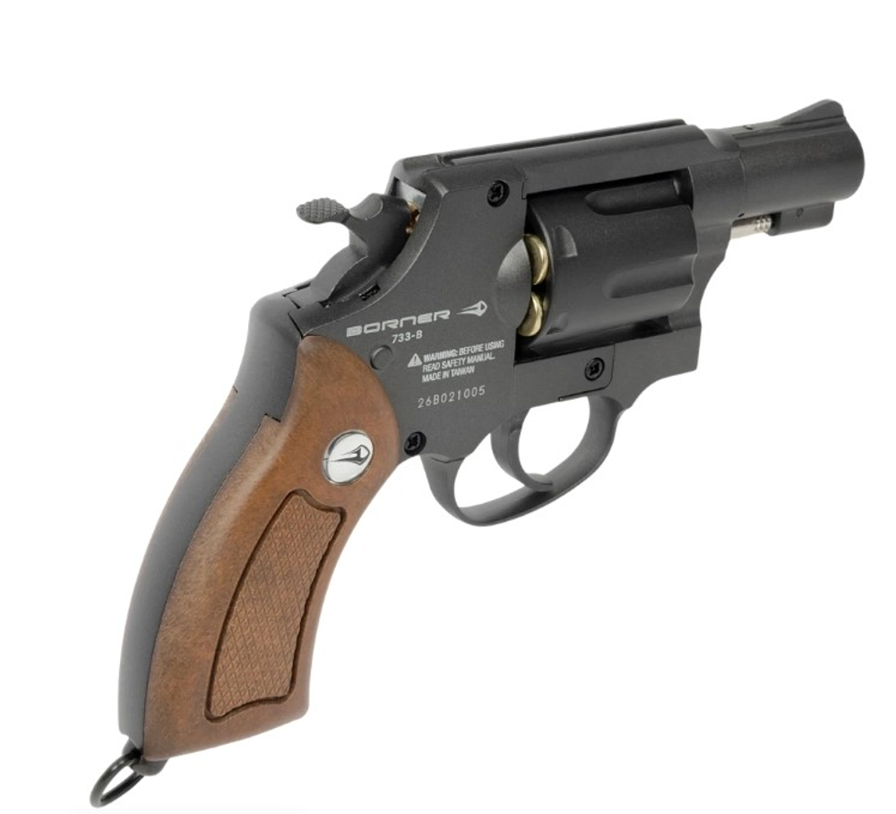 Револьвер пневматический Borner 733 Black кал. 4.5 мм, 3Дж