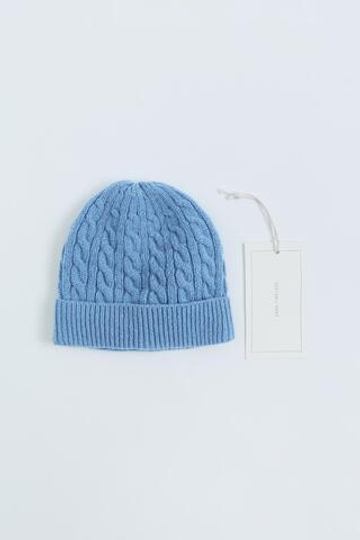 ZARA TIMELESS — ШАПКА С КОСАМИ, СИНИЙ