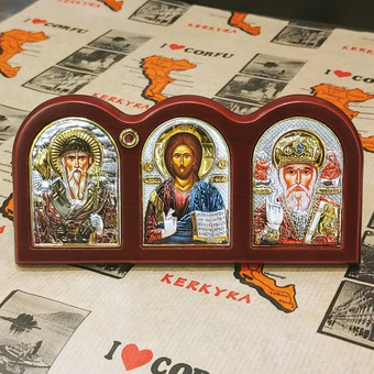 Триптих Святой Спиридон, Спаситель, Святой Николай