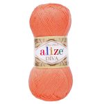 Пряжа Alize (Ализе) Diva / уп.5 мот. по 100 г, 350м, 619 коралловый A