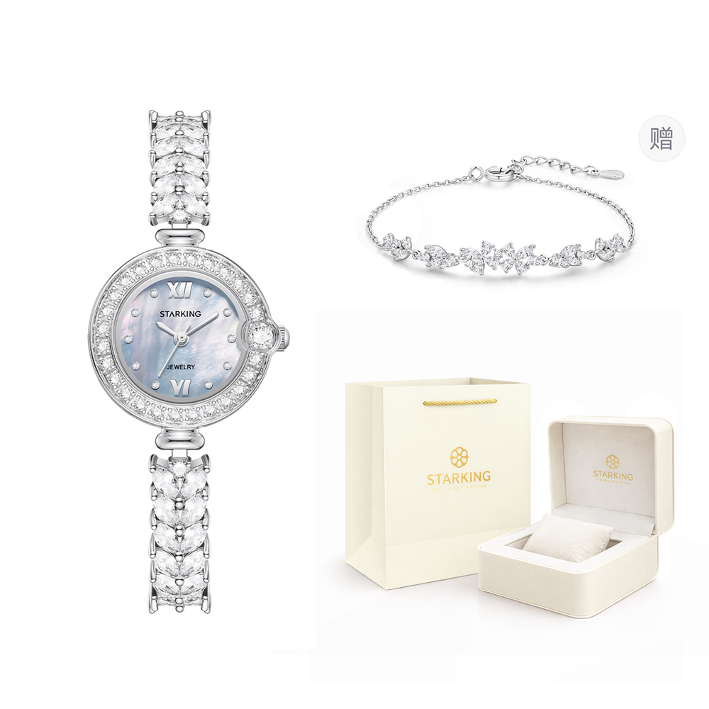 STARKING Mermaid Collection Quartz Movement Stainless Steel Watchband Watch Women"s Watch Blue Dial