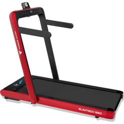 Беговая дорожка Titanium Masters Slimtech S60, коричневая,синяя, красная