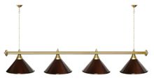Лампа STARTBILLIARDS 4 пл. (плафоны антик медь,штанга антик медь,фурнитура золото)