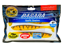 Виброхвосты LJ Pro Series 3D BASARA SOFT SWIM 15,24/PG08 3шт.