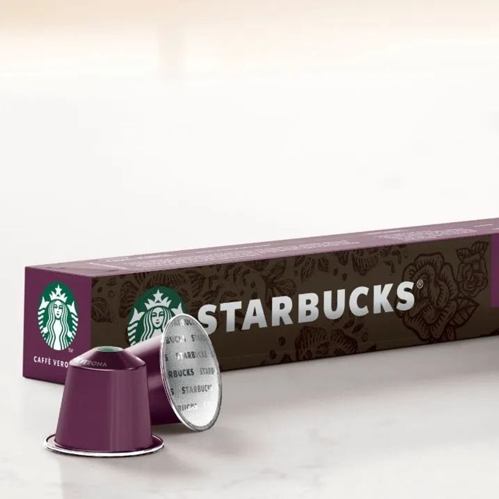 Кофейные капсулы Starbucks Nespresso Caffe Verona 10 капсул/55 г