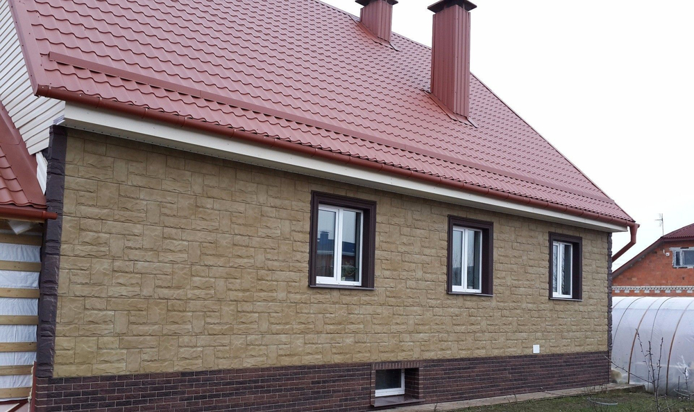 Фасадная панель Альта-Профиль Гранит ЭКО Терракотовый 1010*450мм 0,46м2