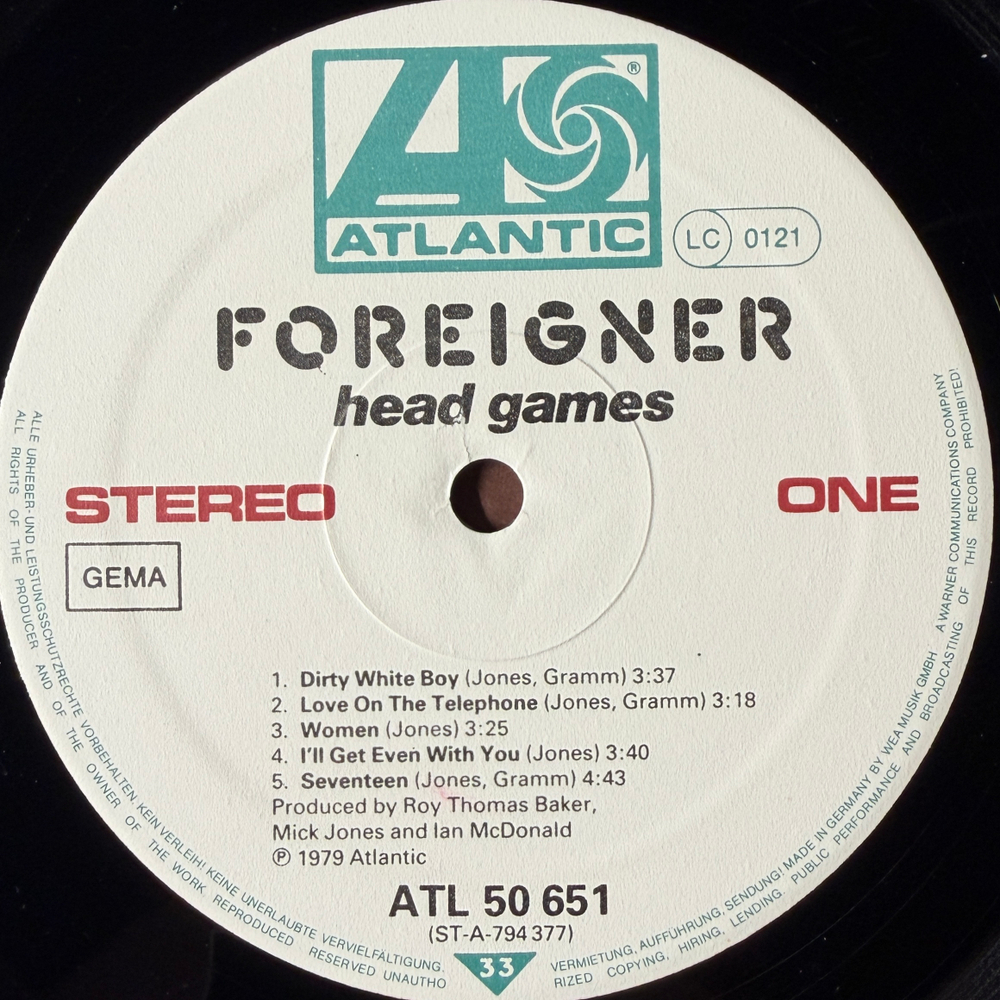 Виниловая пластинка Foreigner ‎– Head Games LP