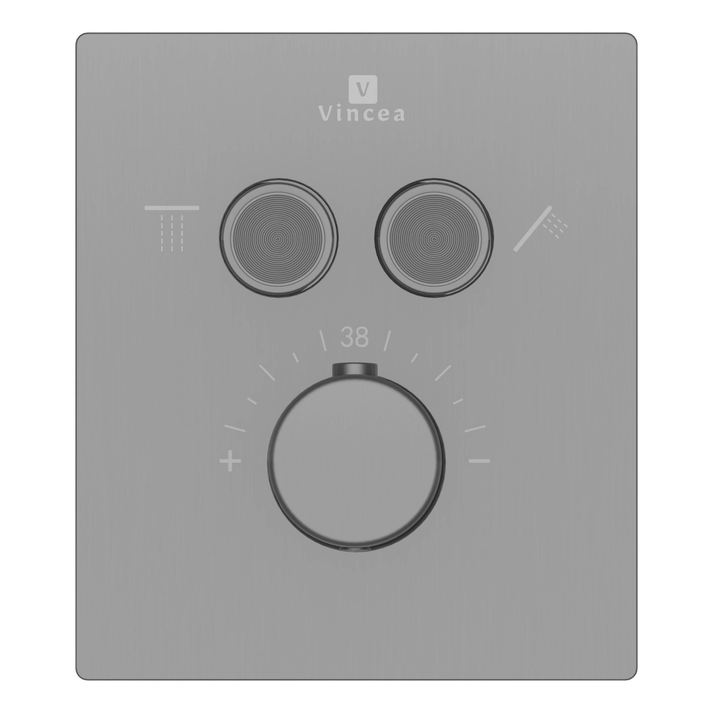 Душевой комплект Vincea  VSFW-321MT1RGM встраиваемый, термостат, двухрежимный, вороненая сталь