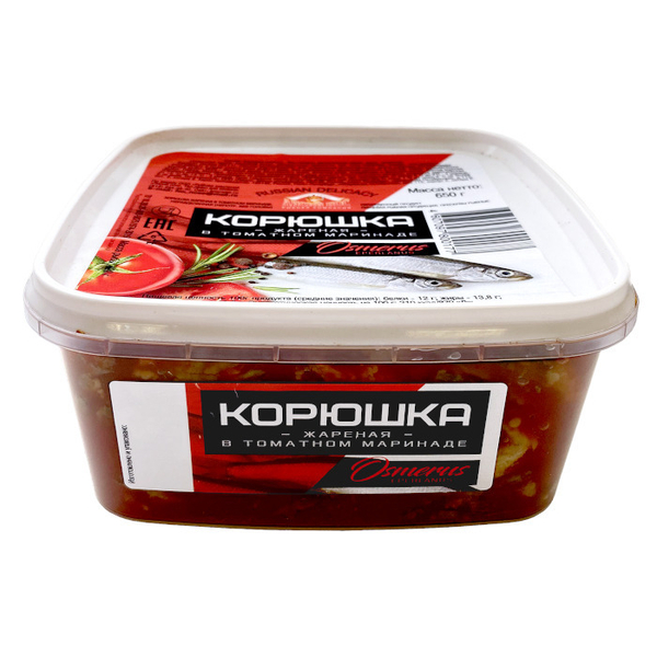 Корюшка жареная в томатном маринаде (410г)