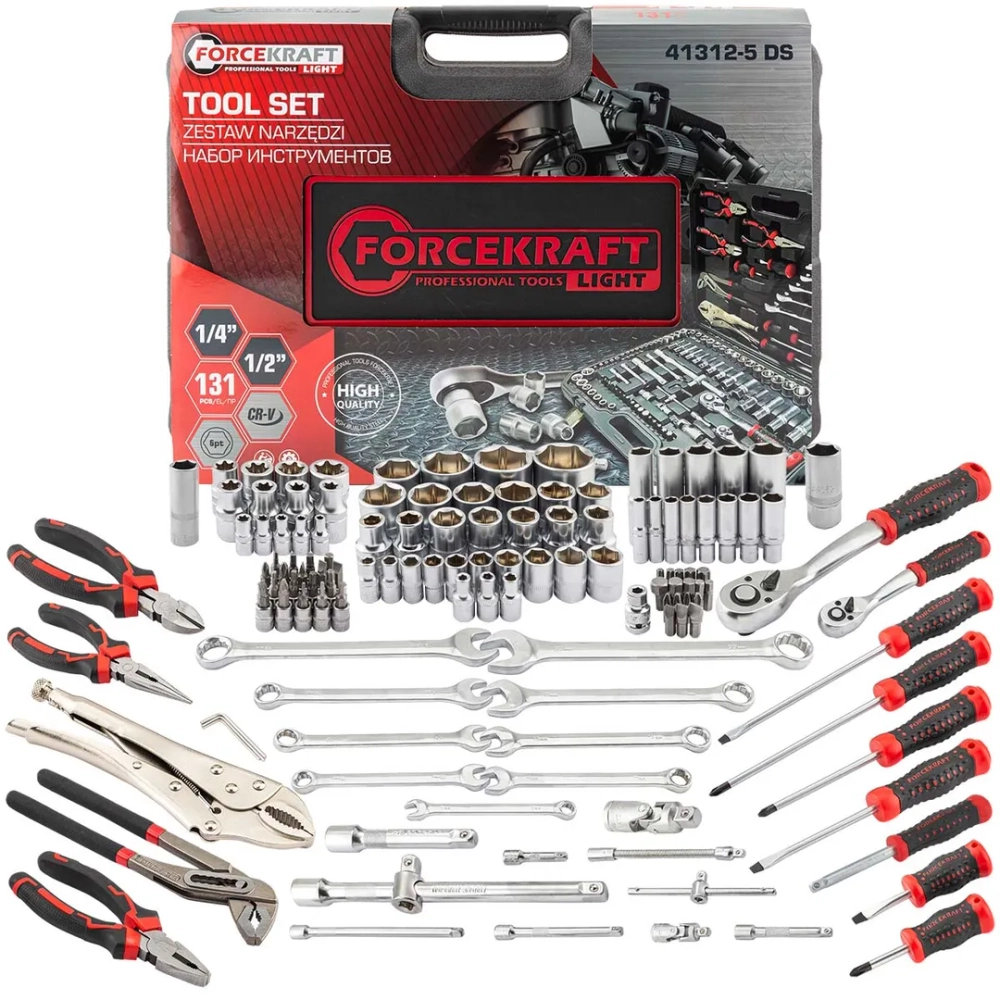 Набор инструментов 131пр. FORCEKRAFT LIGHT FK LIGHT-41312-5 DS
