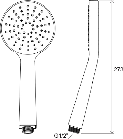 Душевая лейка X07P343 Flat S, 1 режим диаметр 100 мм (X07P343)