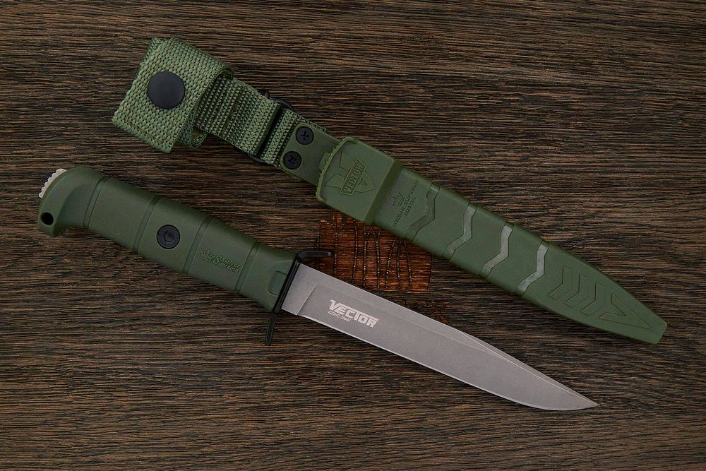 Нож тактический (разделочный) Kizlyar Supreme Vector, клинок 160мм, 420НС, кратон