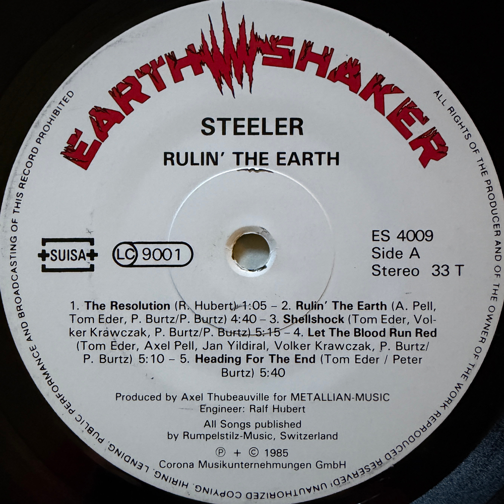 Steeler ‎– Rulin' The Earth (Германия 1985г.)
