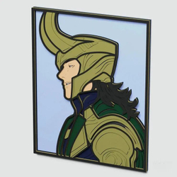 3D Картина по номерам из дерева Локи, 38x50 см