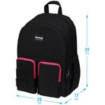 Рюкзак Berlingo Color blocks Black pink, 39*28*17 см, 18.5л, 460 гр., 2отд., 4 карм.