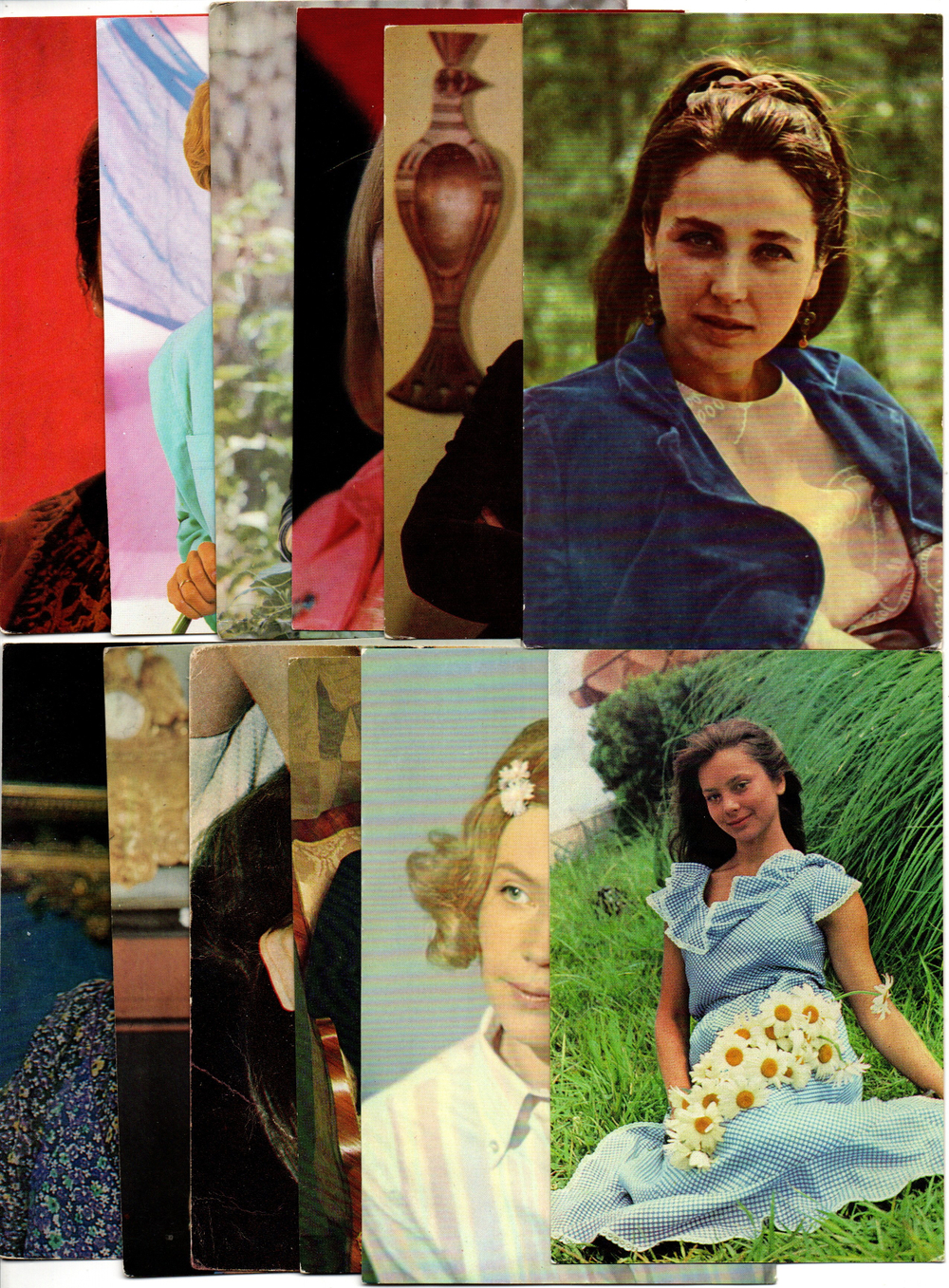 №77 Открытки Артисты и актёры СССР 1970–1980-е г. 25 штук. Цветные, чистые, без повторов