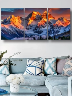 Картина Огненное сияние модульная 50x70см 3шт.