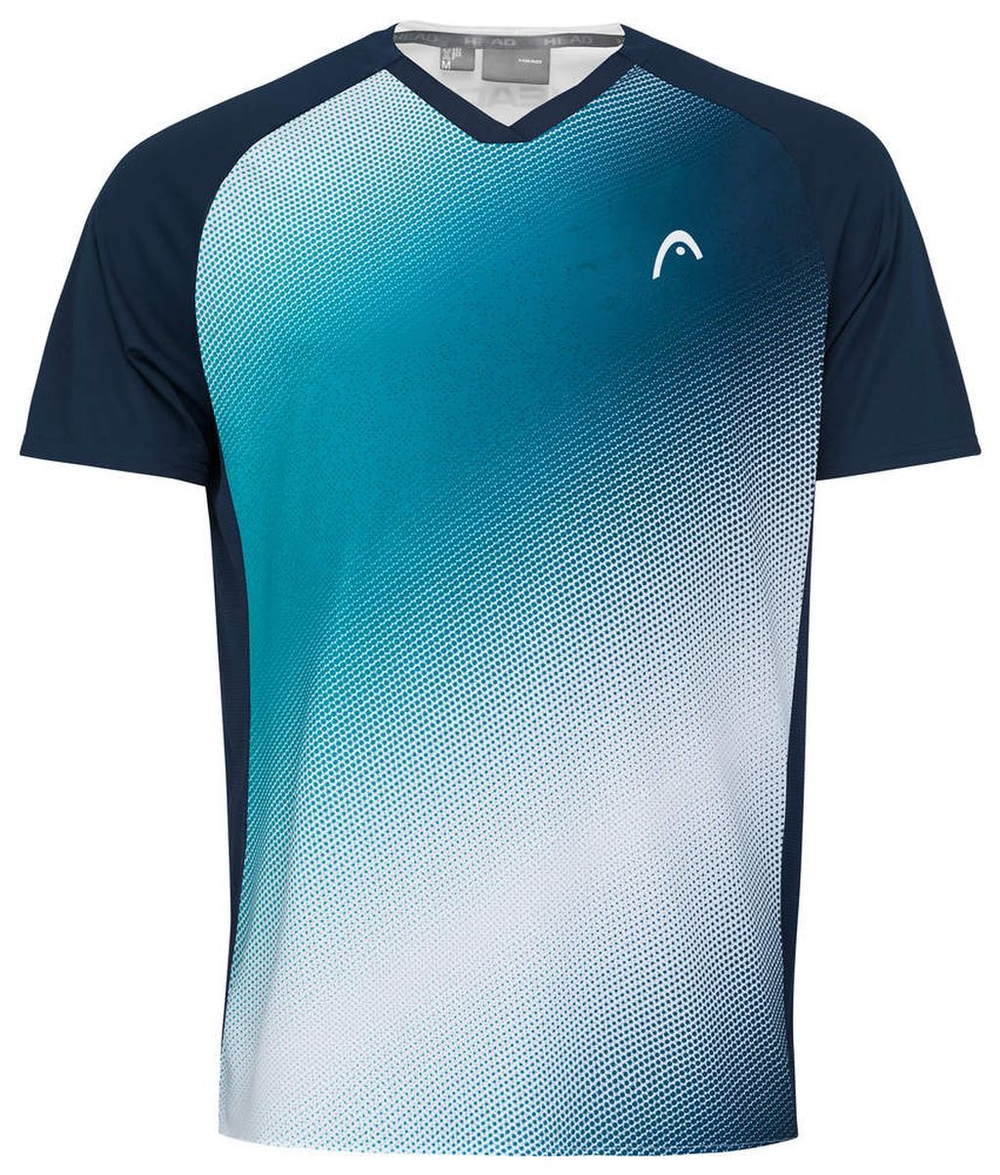 Футболка для мальчика теннисная Head TOPSPIN T-Shirt - print perf/petrol
