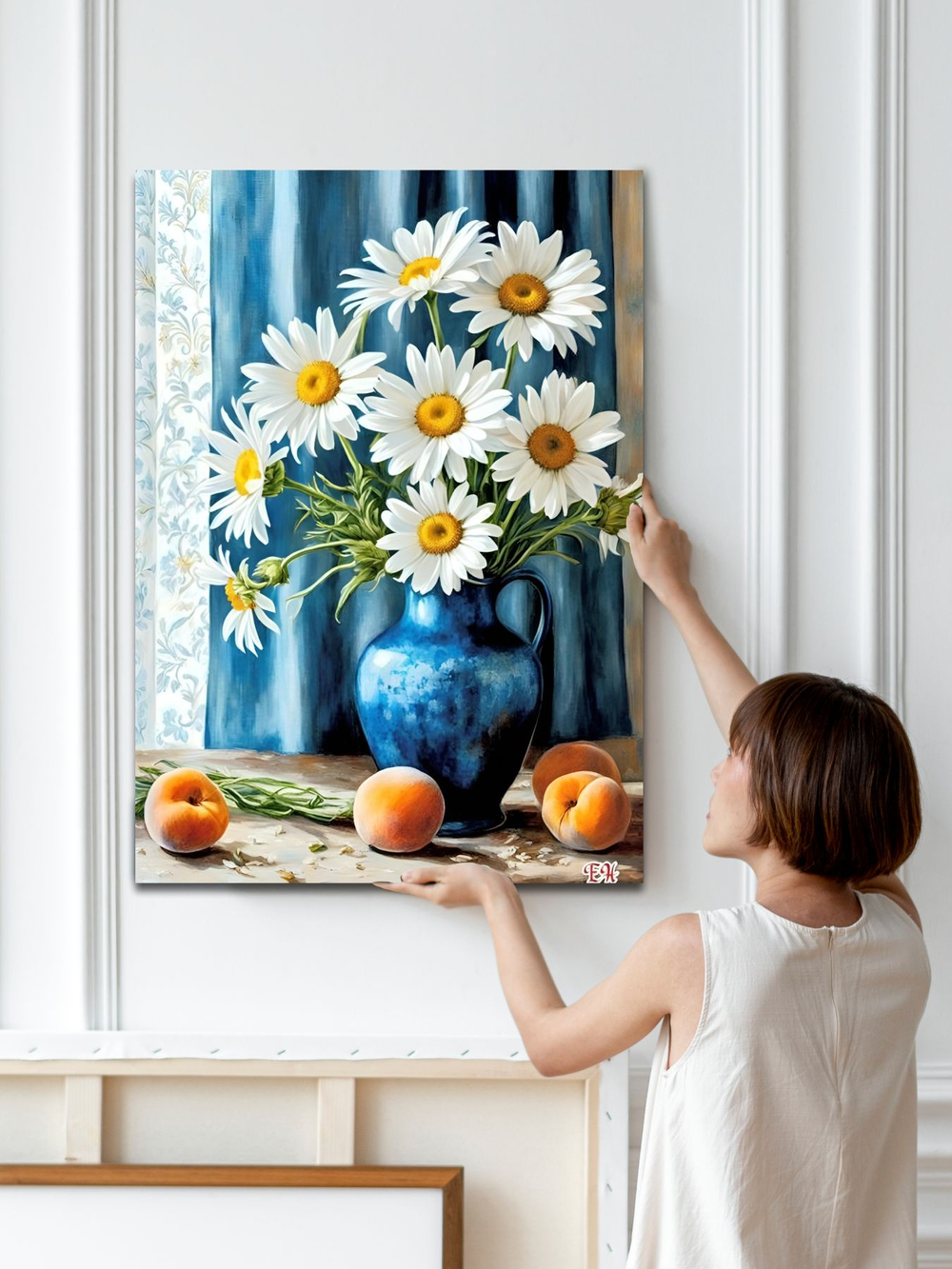 Картина Цветы у окна для интерьера 50x70см 1шт.