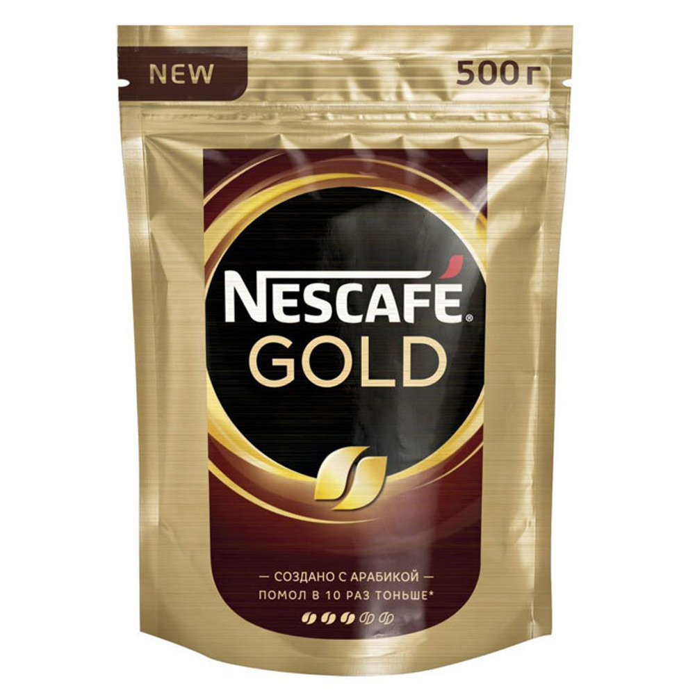 Нескафе Голд, кофе растворимый, пакет КИР, 500г. Nescafe