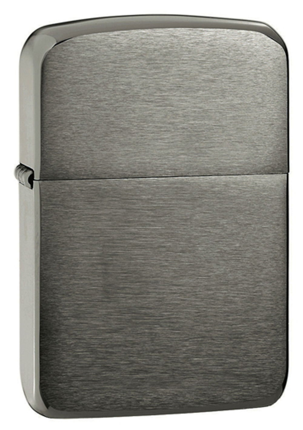 Легендарная классическая американская бензиновая широкая зажигалка ZIPPO Classic Black Ice™ черная глянцевая из латуни и стали ZP-24096
