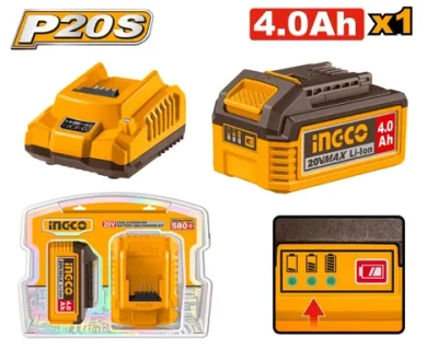 Набор аккумулятор и зарядное устройство АКБх4Ач и ЗУх2А INGCO FBCPK1012 INDUSTRIAL