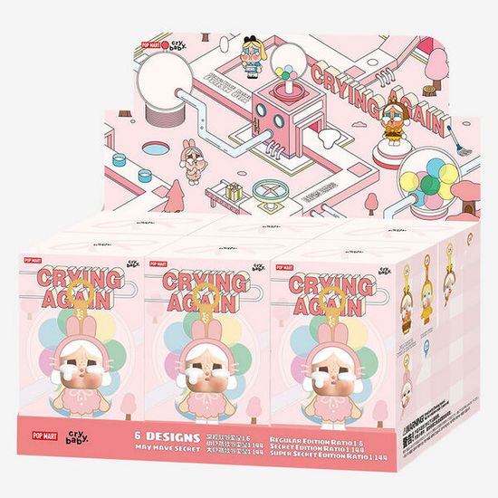 Коллекционная фигурка POPMART CRYBABY Crying Again Series-Vinyl Face Plush (What a Frog)