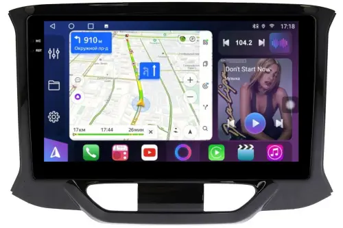 Магнитола для Lada Xray 2015-2022, Xray Cross - FarCar S500-TS10 монитор 9.5" QLED на Android 14, Быстрая, CarPlay, 4G SIM-слот