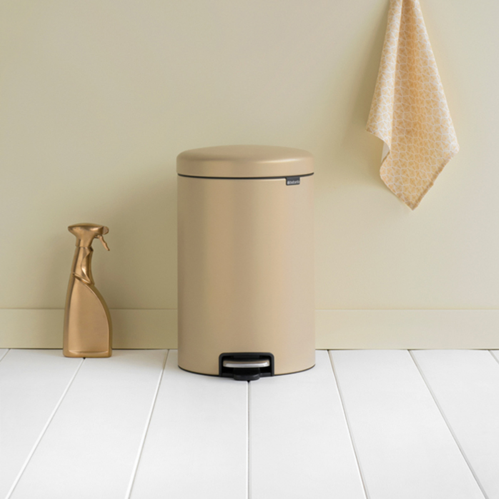 Мусорный бак с педалью newIcon 20л Brabantia Минерально-золотой
