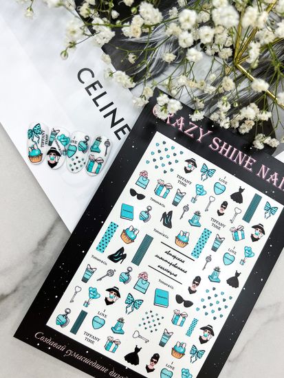 Слайдер-дизайн Crazy Shine Nails: TIFFANY TIME
