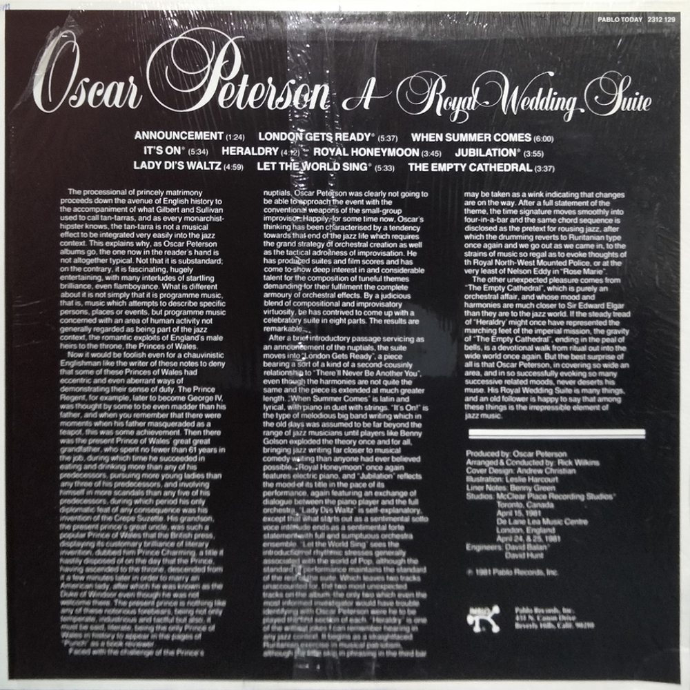 Oscar Peterson / A Royal Wedding Suite (LP)