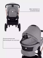 Коляска детская MOWBaby "ZOOM"PU (3в1) RA087 Gold Beige