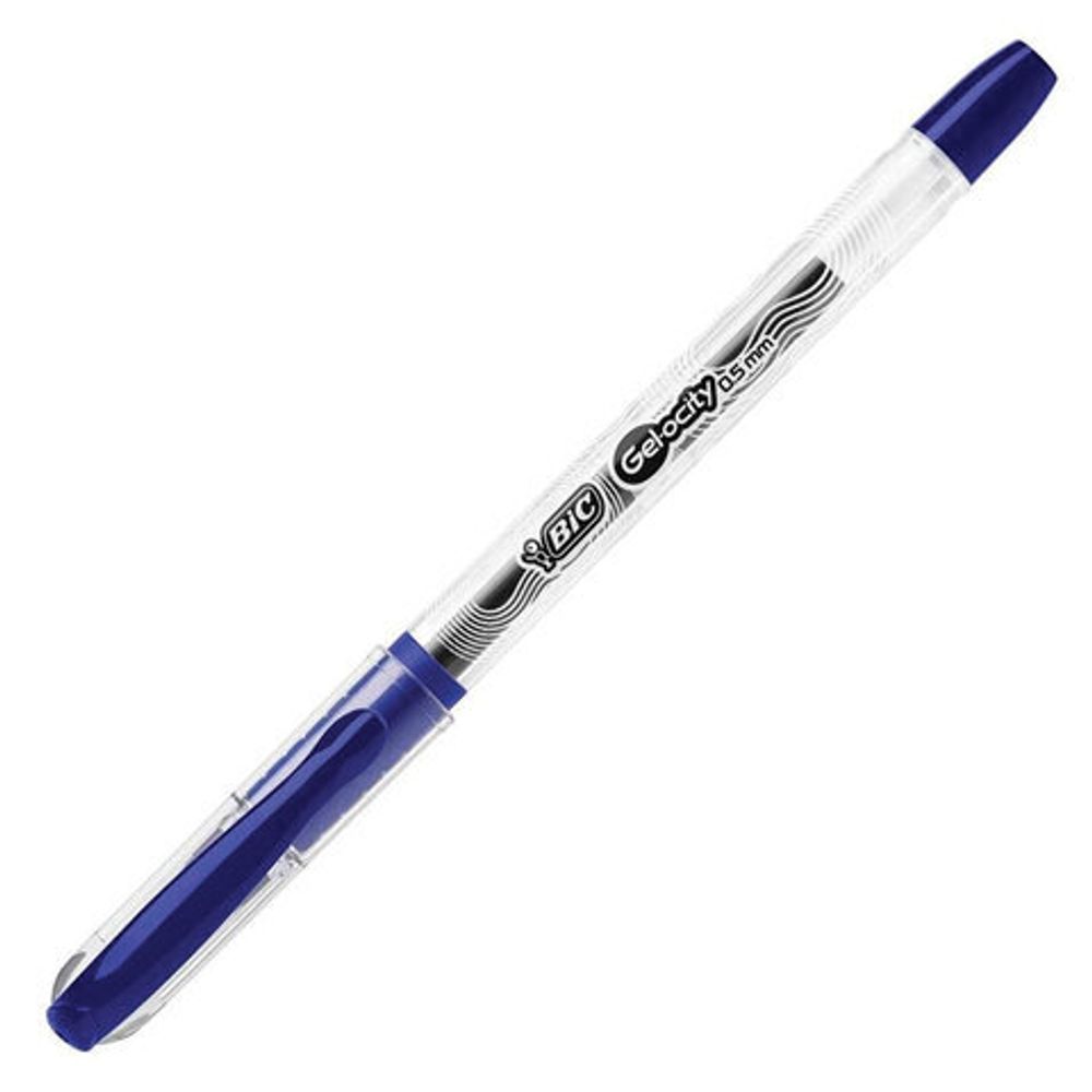 Ручка гелевая с грипом BIC "Gelocity Stic", 1шт, СИНЯЯ, узел 0,5 мм, линия письма 0,29 мм, CEL1010265