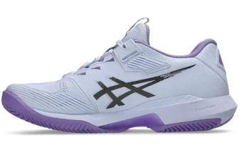 Женские Кроссовки теннисные Asics Solution Speed FF 4 Clay Night Energy - blue fade/gunmetal
