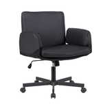 Кресло офисное TopChairs Foldo с откидными подлокотниками черное