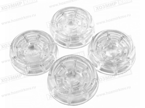 (ЛБ-208 Libra Plast) Подставка антивибрационная круглая прозрачная тонкая 4шт